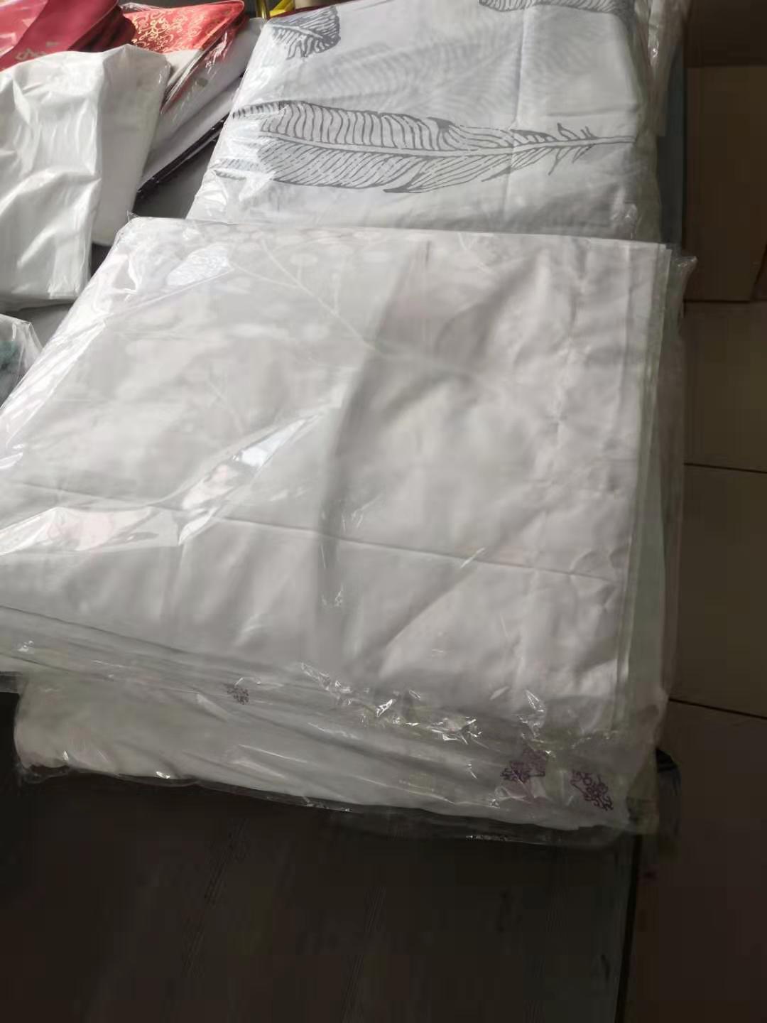 包装好的酒店布草样品